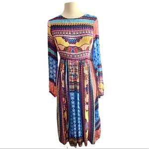 Ladies vintage handmade dress. Made in India.
